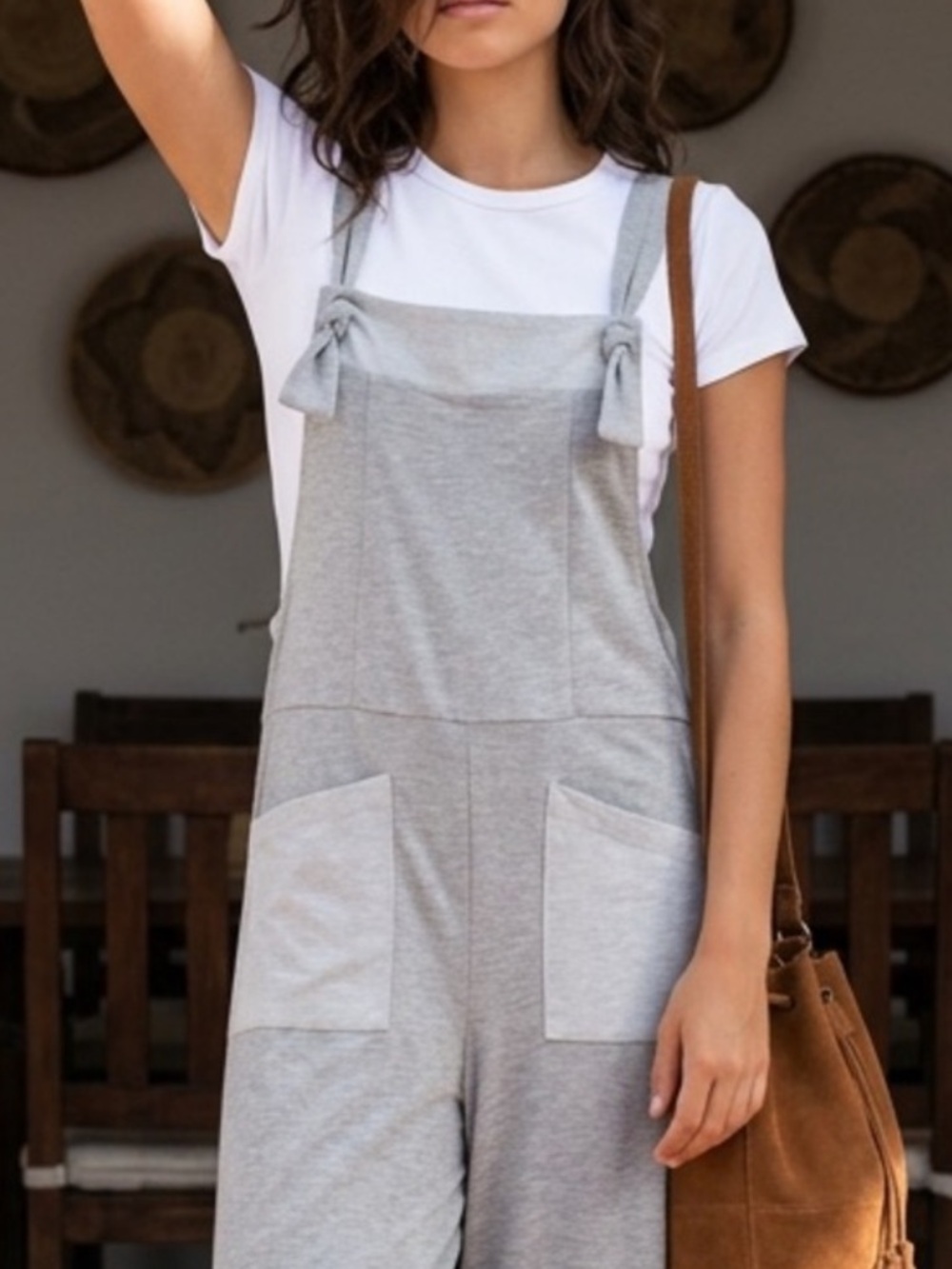 GRAY BAGGY JUMPSUIT OVERALLS SIZE SMALL